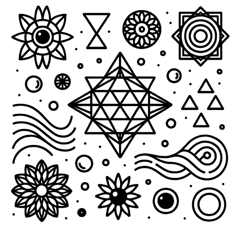 malvorlage-geometrische-muster-florale-motive