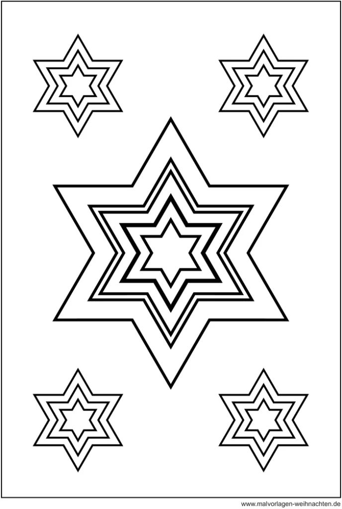 malvorlage-geometrische-sterne-fuer-kreative-weihnachtszeit