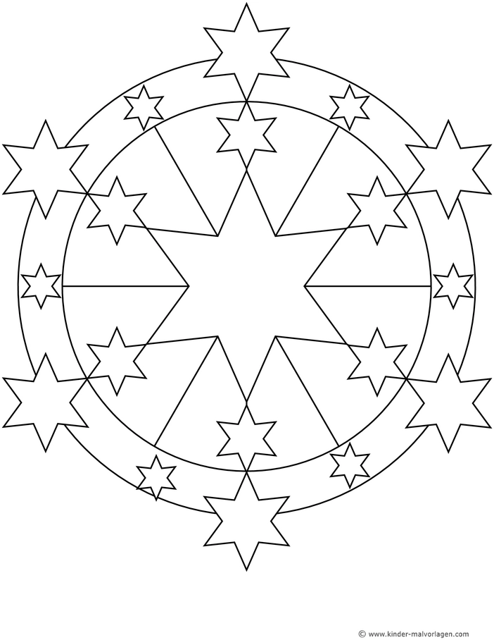 malvorlage-geometrische-sterne-kreismuster