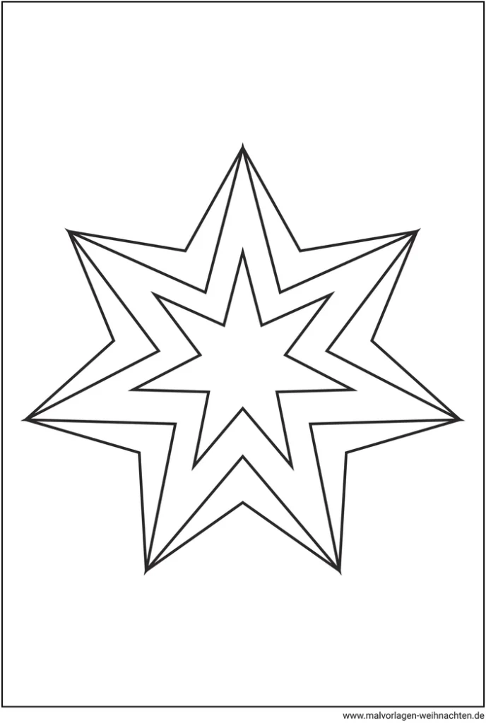 malvorlage-geometrischer-stern-mit-sieben-zacken