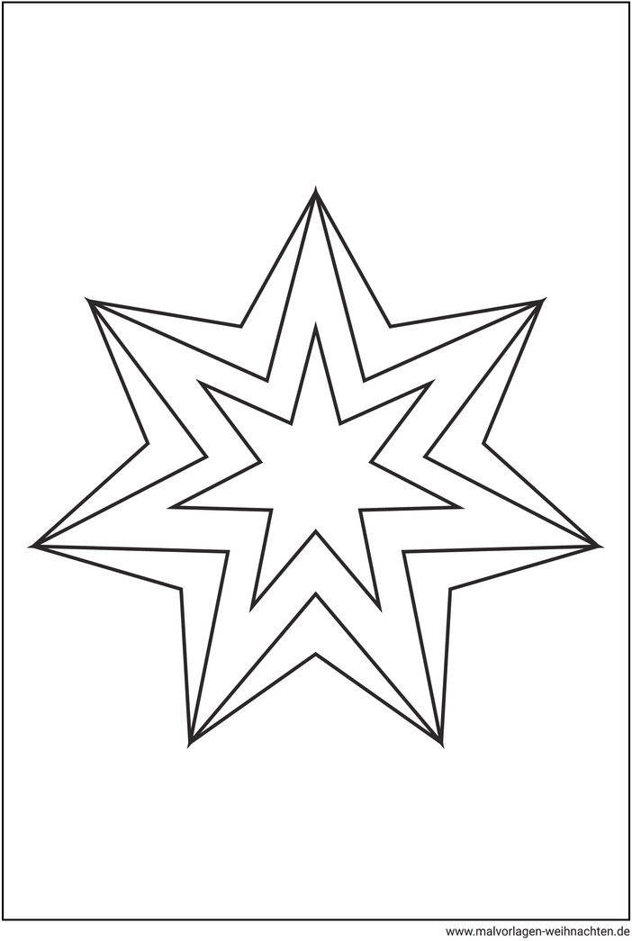 malvorlage-geometrischer-stern-mit-sieben-zacken
