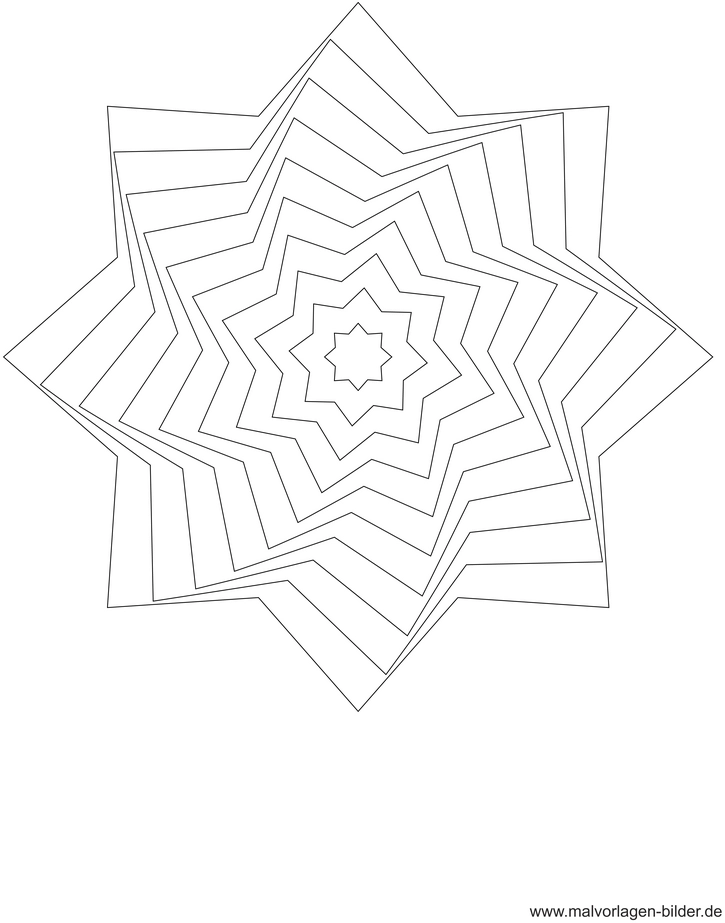 malvorlage-geometrischer-stern-zum-ausmalen