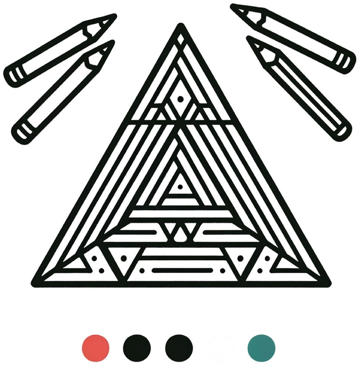 malvorlage-geometrisches-dreiecksmuster-zum-ausmalen