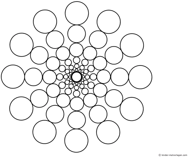 malvorlage-geometrisches-muster-aus-kreisen