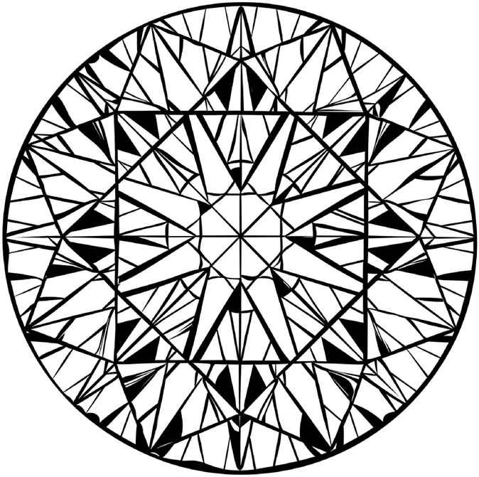 malvorlage-geometrisches-muster-mit-diamant-design