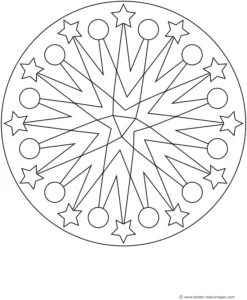 malvorlage-geometrisches-muster-mit-sternen