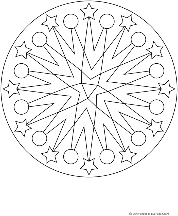 malvorlage-geometrisches-muster-mit-sternen