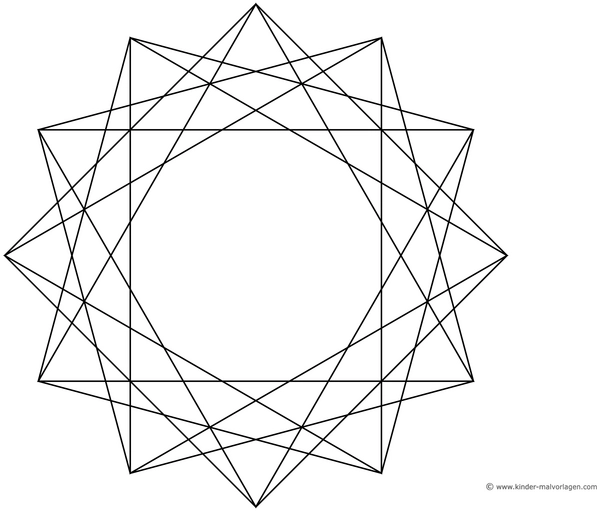 malvorlage-geometrisches-muster-stern