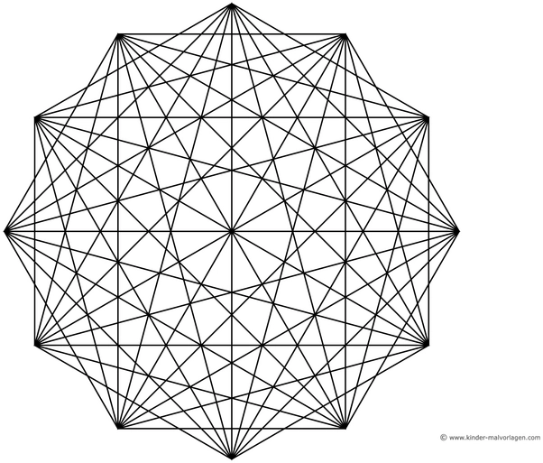 malvorlage-geometrisches-muster-sternenform