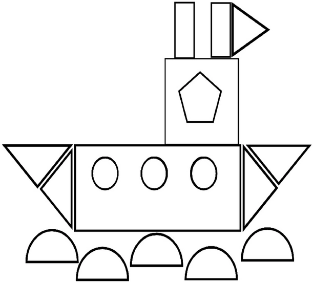 malvorlage-geometrisches-schiff-ausmalbild