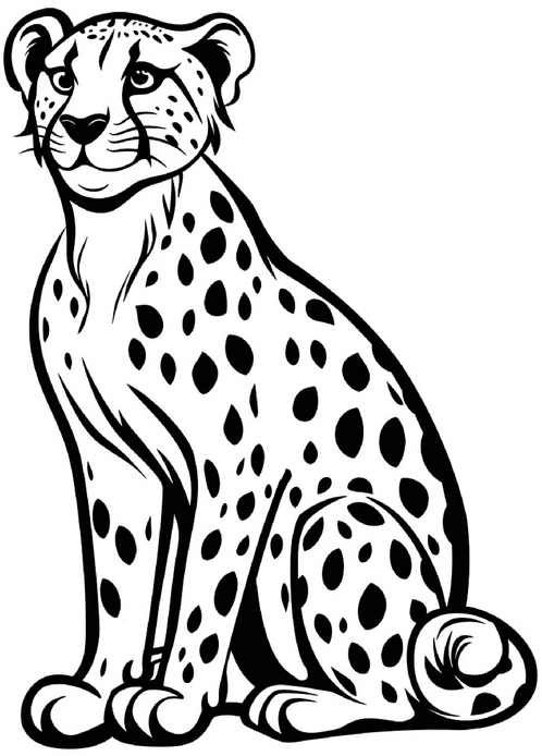 malvorlage-gepard-ausmalbild-fuer-kinder