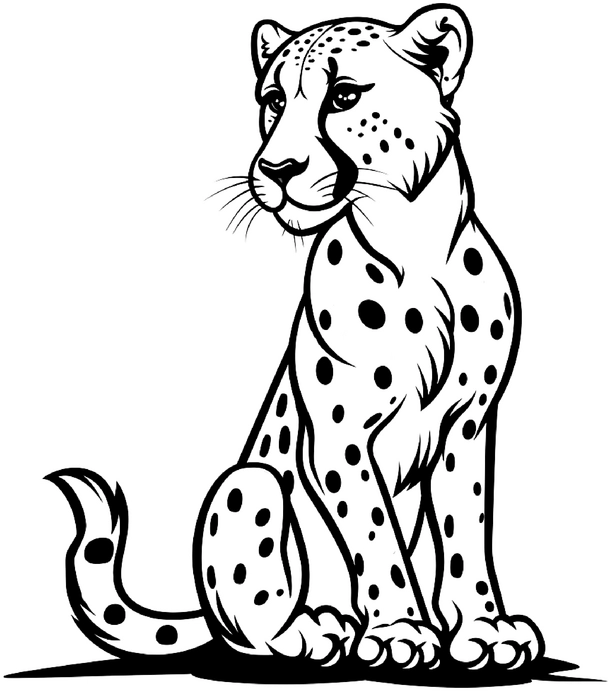malvorlage-gepard-ausmalbild