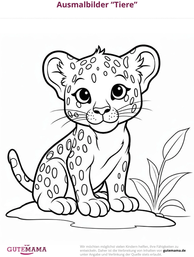 malvorlage-gepunkteter-leopard-ausmalbild