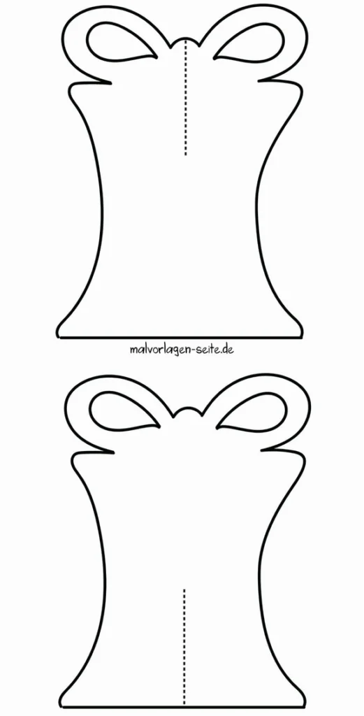 malvorlage-geschenktuete-mit-schleife