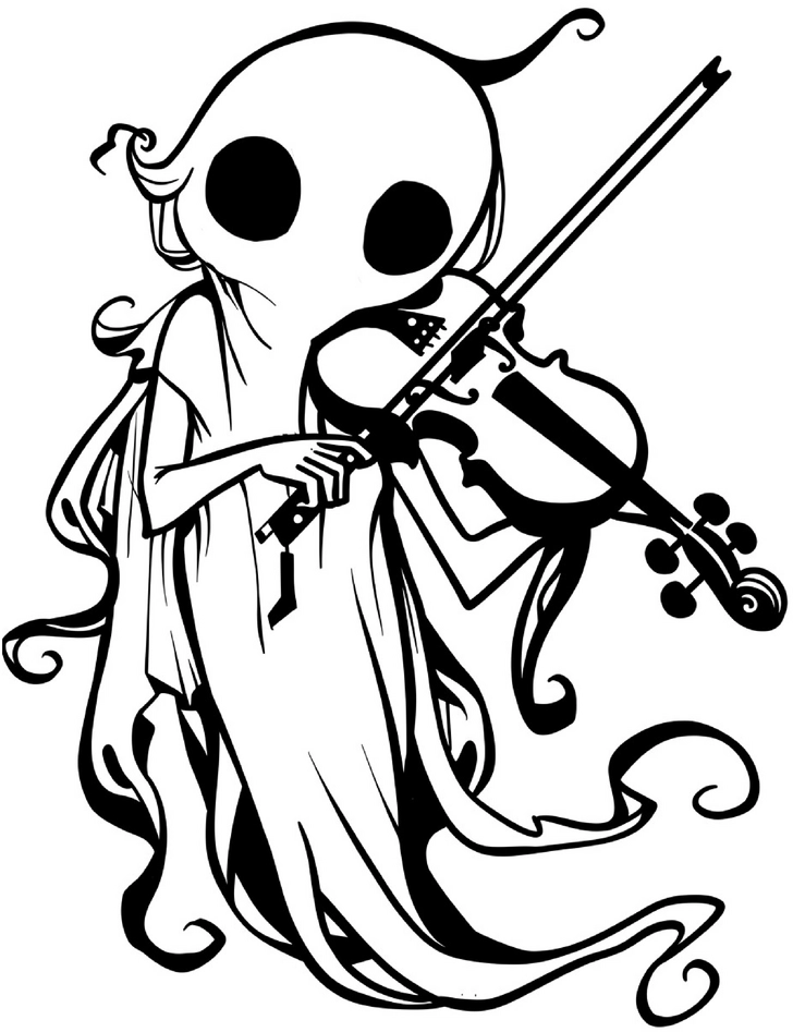 malvorlage-gespenst-mit-geige