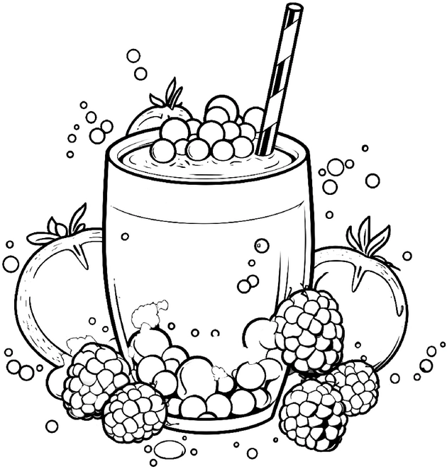 malvorlage-getraenk-mit-fruechten-und-bubble-tea