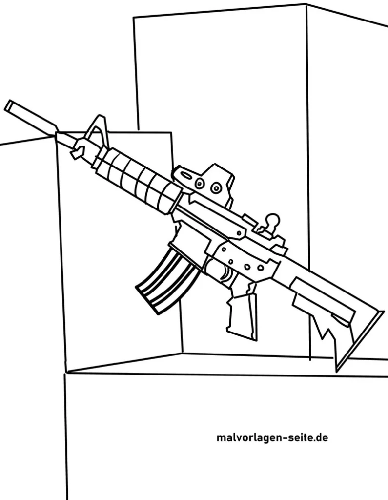 malvorlage-gewehr-kreatives-ausmalen