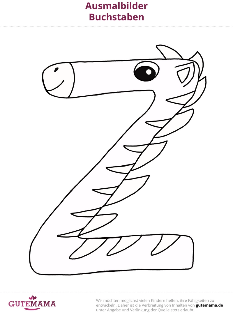 malvorlage-giraffe-buchstabe-z