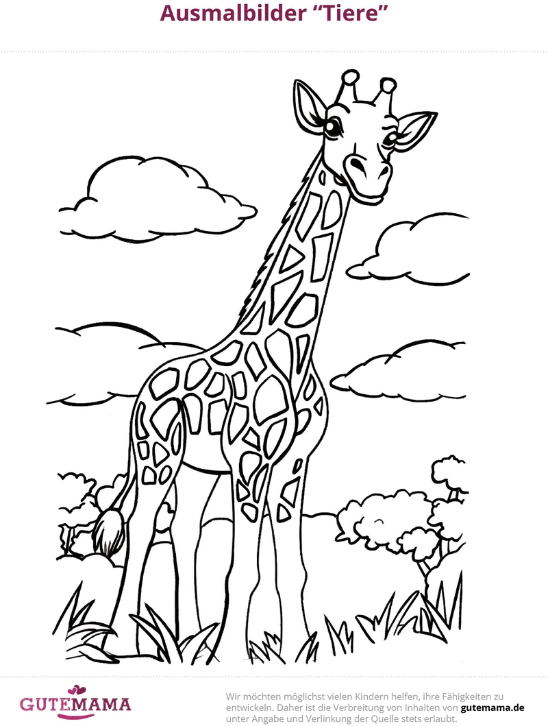 malvorlage-giraffe-natur-ausmalen