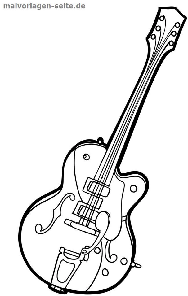 malvorlage-gitarre-ausmalen
