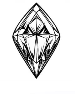 malvorlage-glaenzender-diamant-zum-ausmalen