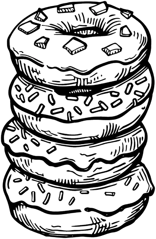 malvorlage-glasierten-donuts-ausmalbild