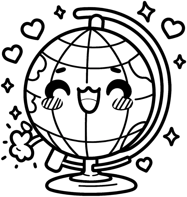 malvorlage-globus-herzen-und-sternen
