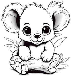 malvorlage-gluecklicher-koala-zum-ausmalen