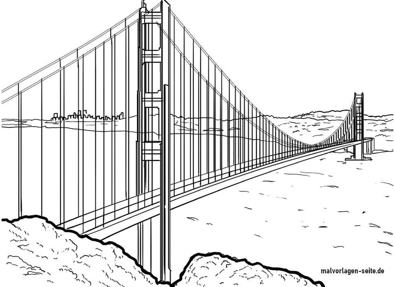 malvorlage-golden-gate-bruecke