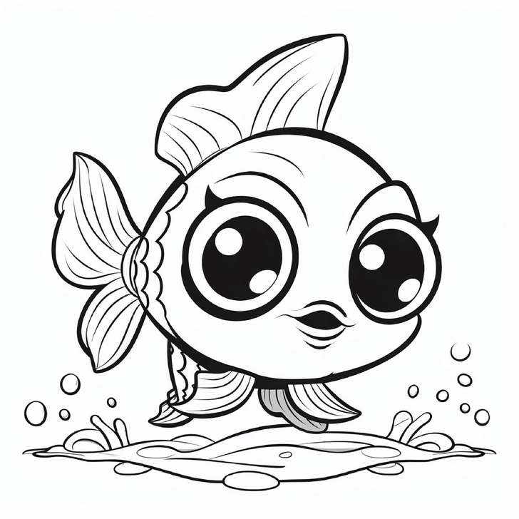 malvorlage-grossaeugiger-fisch-ausmalbild