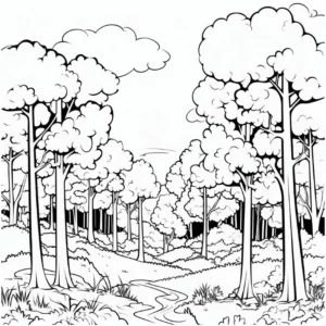 malvorlage-grosse-baeume-im-wald