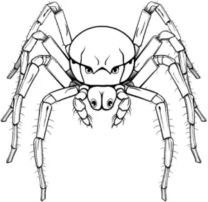 malvorlage-grosse-spinne-ausmalbild