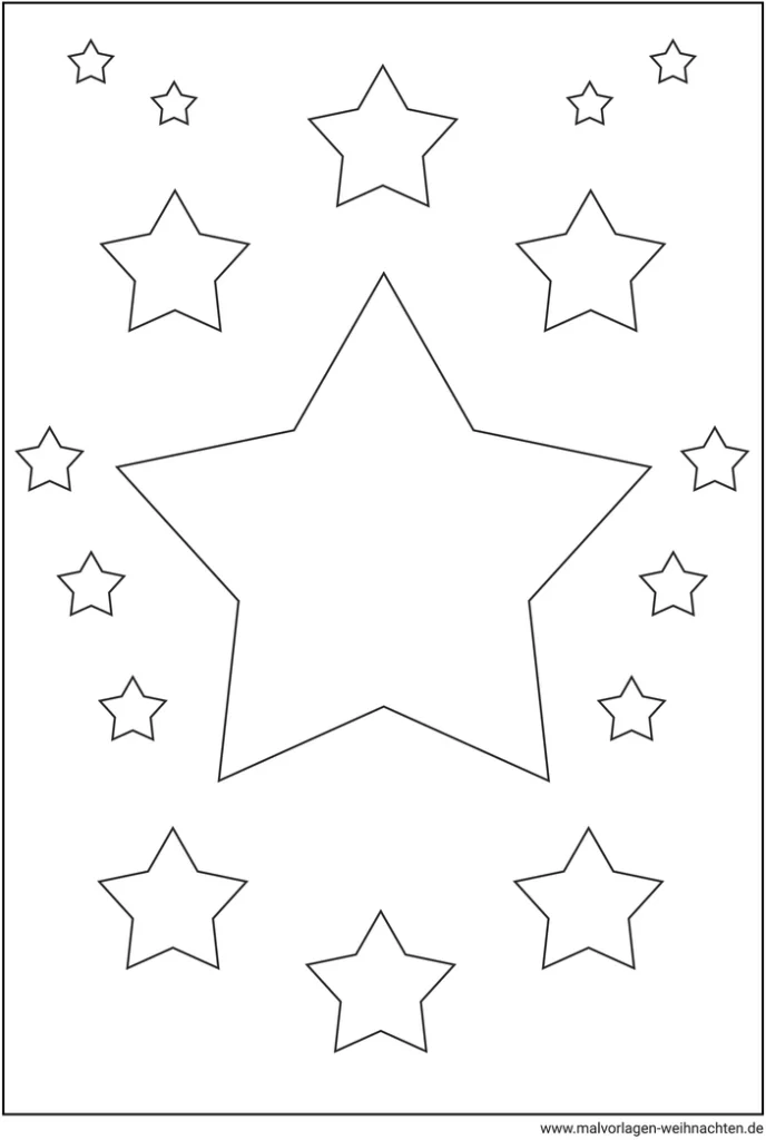 malvorlage-grosse-und-kleine-sterne-ausmalen