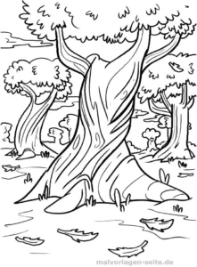 malvorlage-grosser-baum-herbstlandschaft