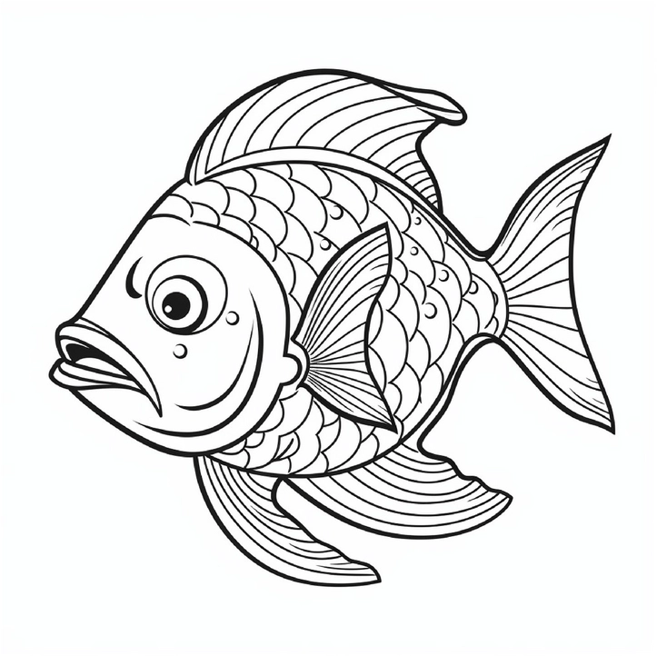 malvorlage-grosser-fisch-unterwasserwelt