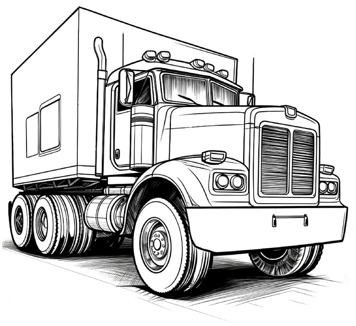 malvorlage-grosser-lastwagen-ausmalen