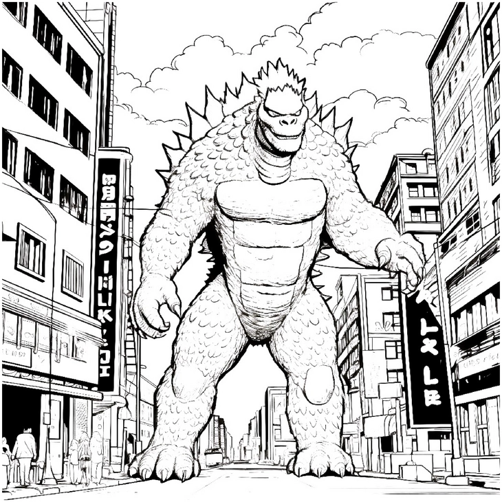 malvorlage-grosses-monster-in-der-stadt