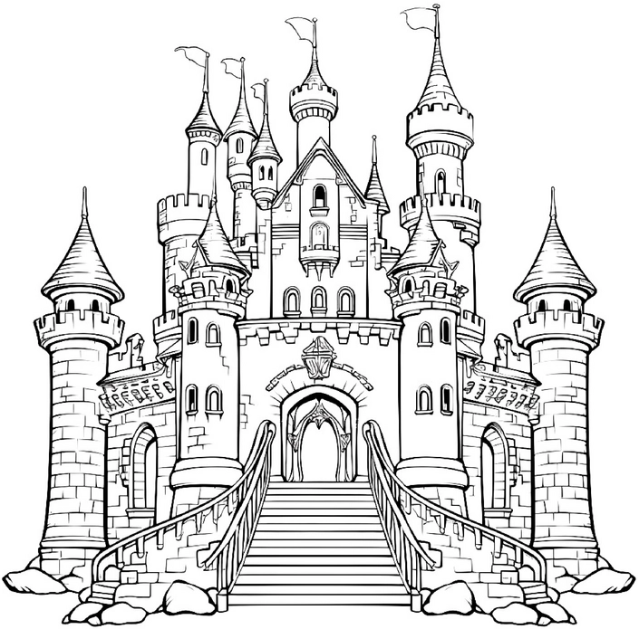 malvorlage-grosses-schloss-ausmalbild