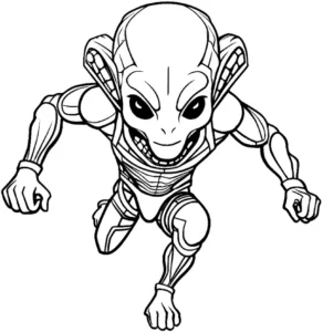 malvorlage-gruseliges-alien-fuer-kreative-kinder