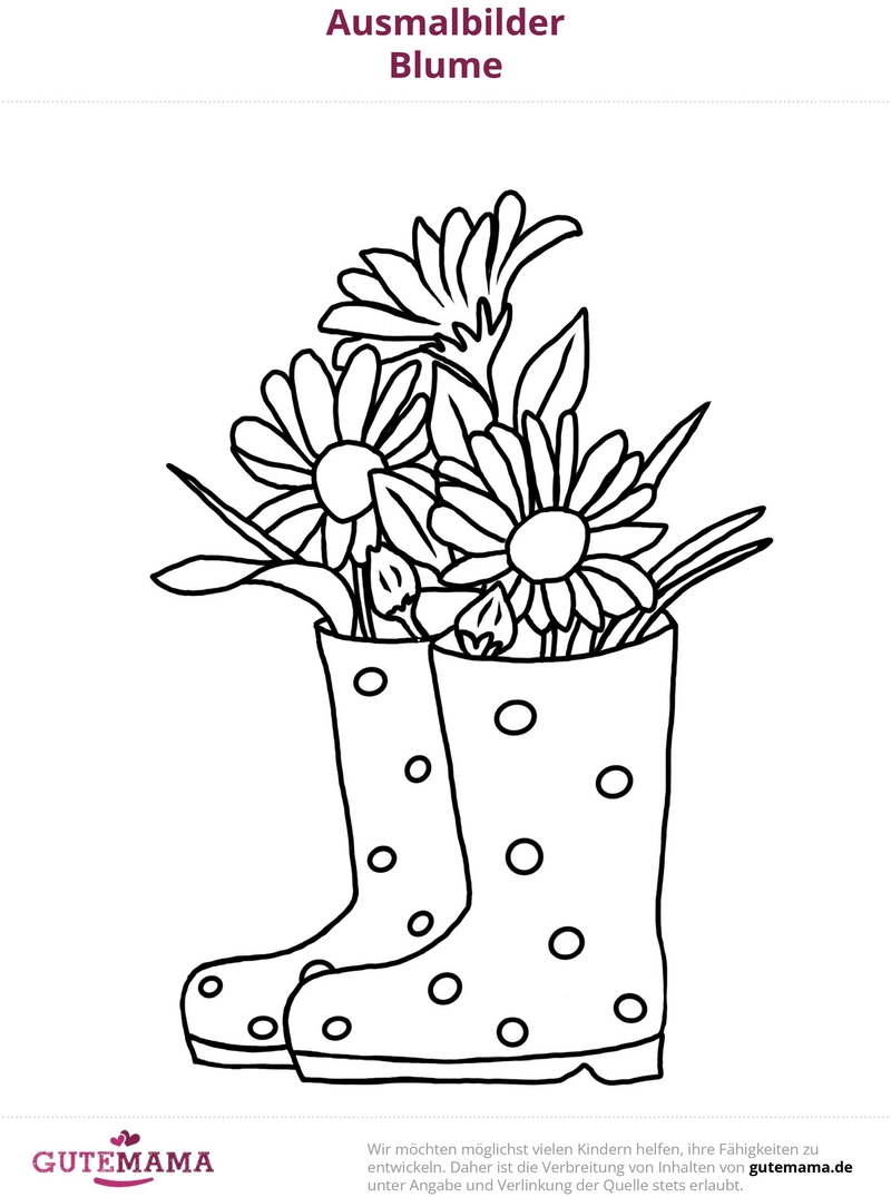 malvorlage-gummistiefel-mit-blumen