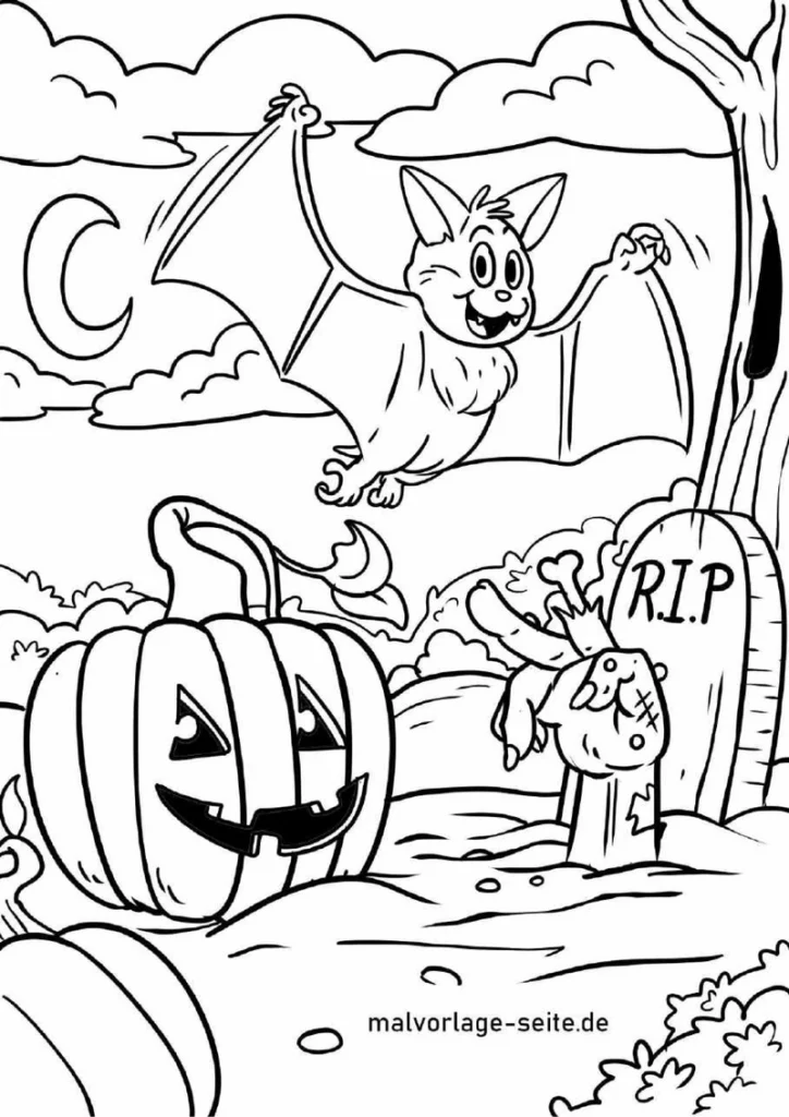 malvorlage-halloween-fledermaus-kuerbis