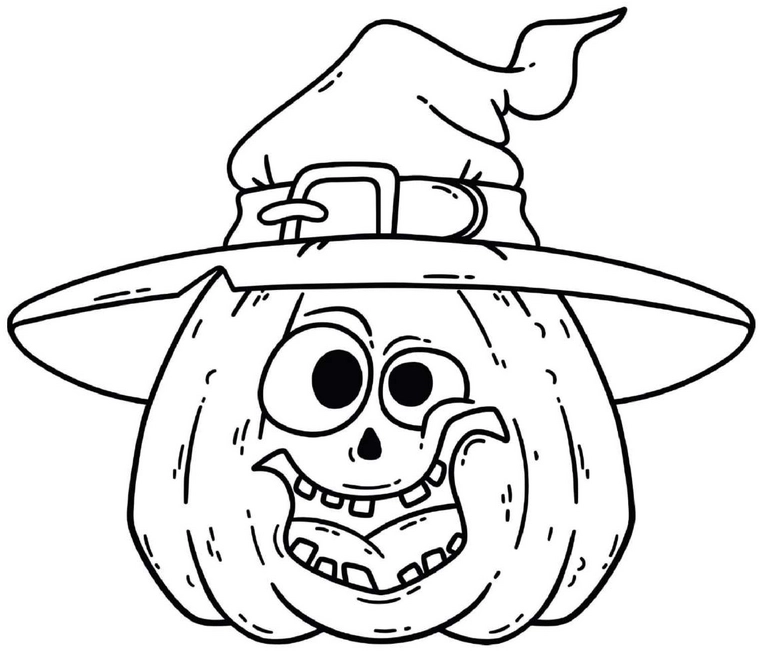 malvorlage-halloween-kuerbis-mit-hexenhut