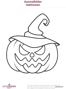malvorlage-halloween-kuerbis-mit-hut
