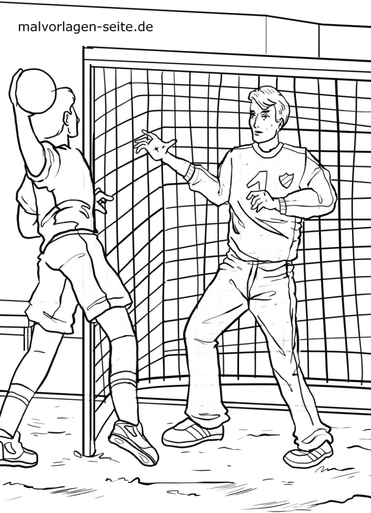 malvorlage-handball-sportliche-action-zum-ausmalen