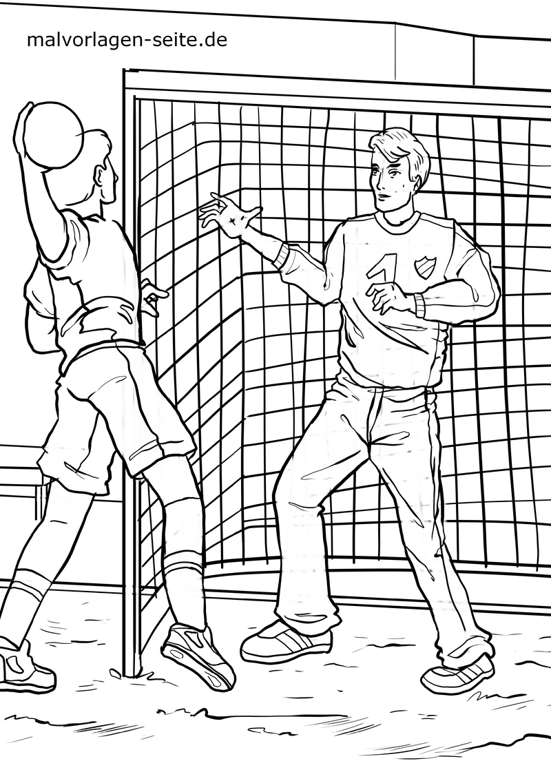 malvorlage-handball-sportliche-action-zum-ausmalen