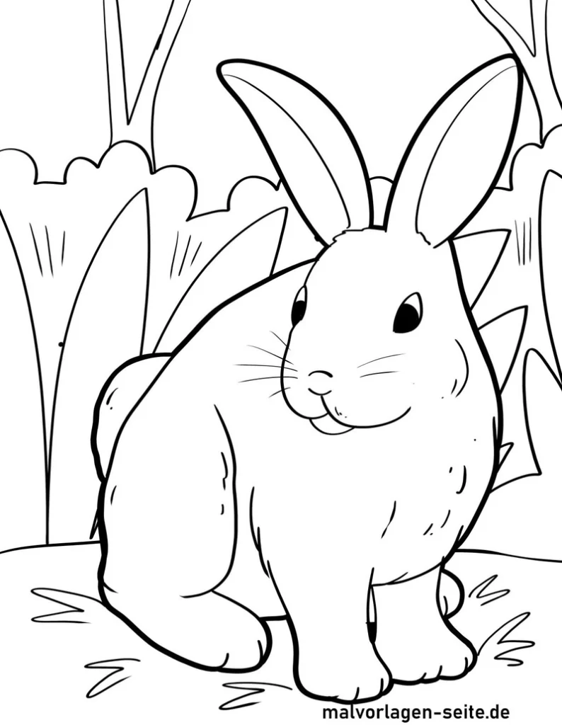 malvorlage-hase-in-der-natur