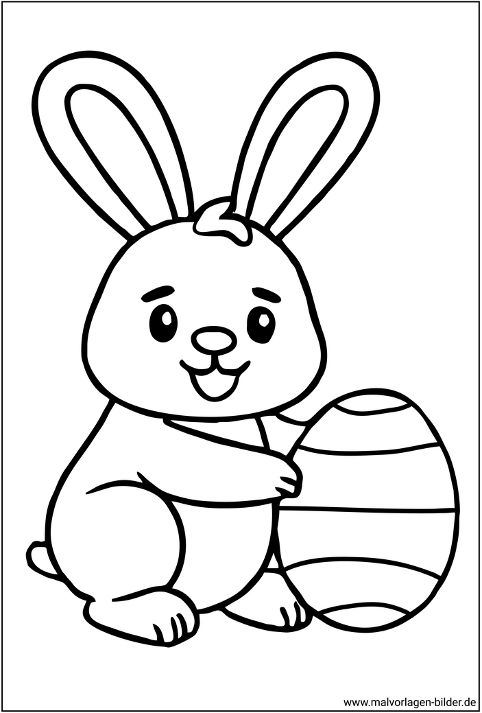 malvorlage-hase-mit-osterei
