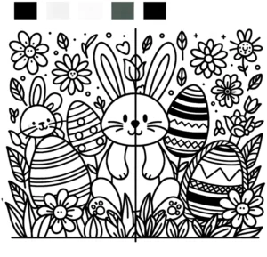 malvorlage-hase-mit-ostereiern-ausmalen