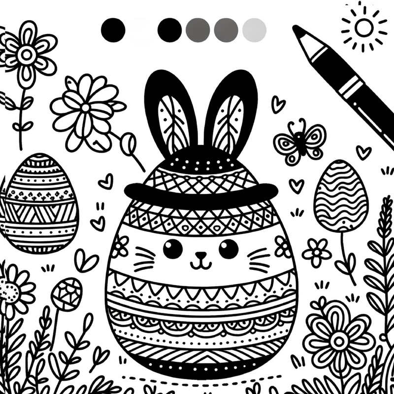 malvorlage-hase-osterei-ausmalen