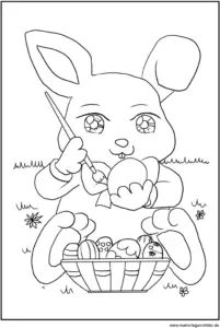 malvorlage-hase-osterei-bemalen
